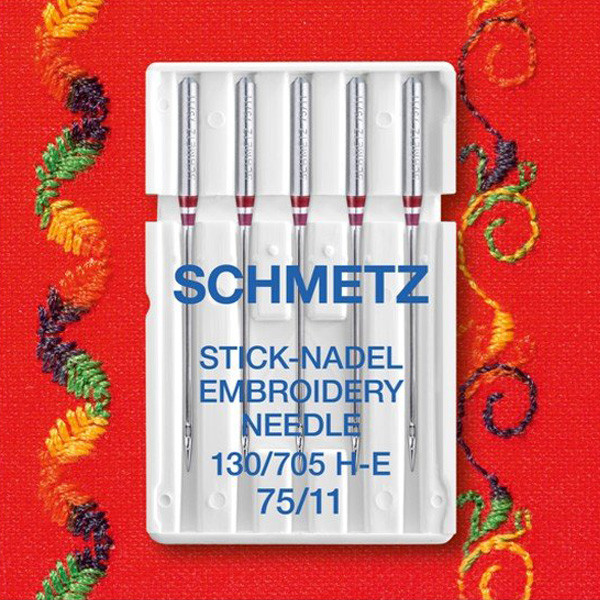 SCHMETZ Stick-Nadeln 75 5er-Packung